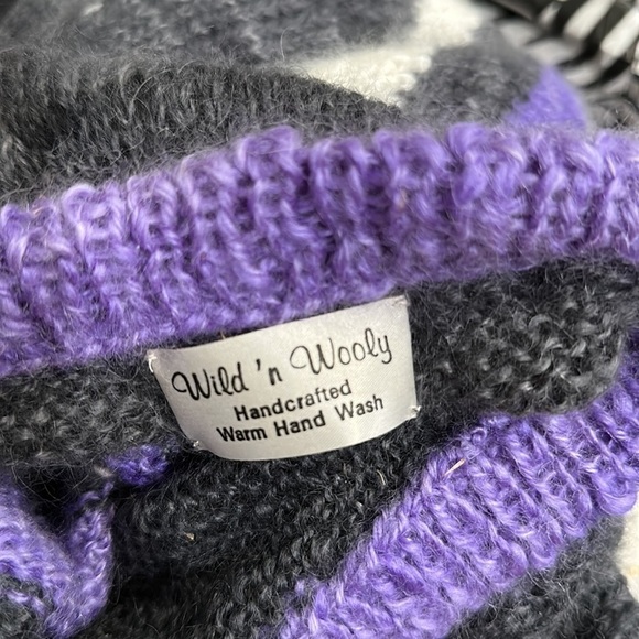 NWT wild n’wooly women’s pure kid mohair/ angora rabbit pullover sweater onesize - Picture 5 of 6